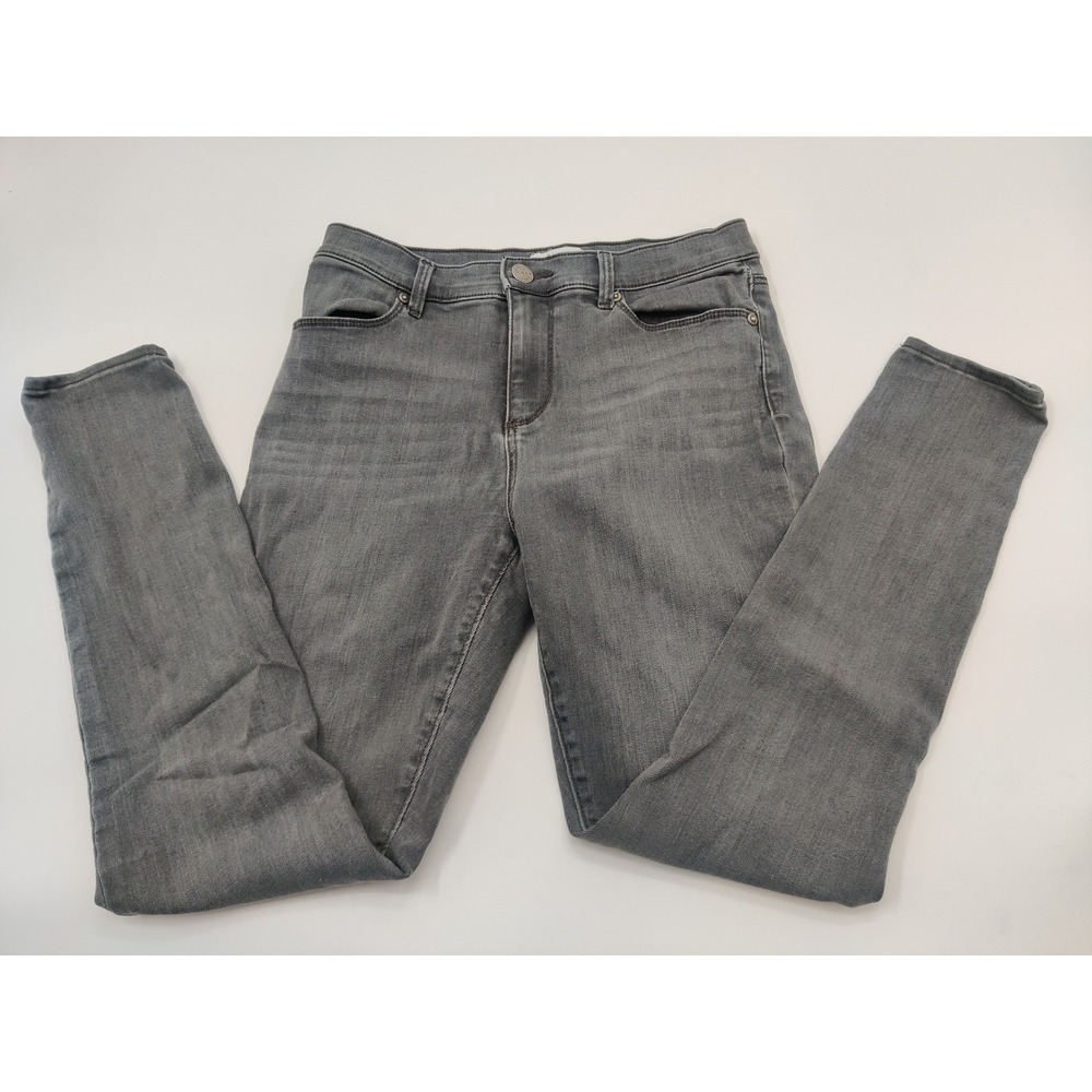 Loft Outlet‎ Woman's Gray High Rise Legging Skinny Jeans Size 4 Stretch Denim